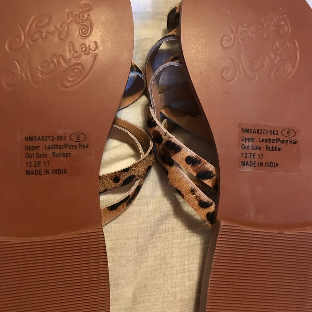 Naughty Monkey leopard sandals